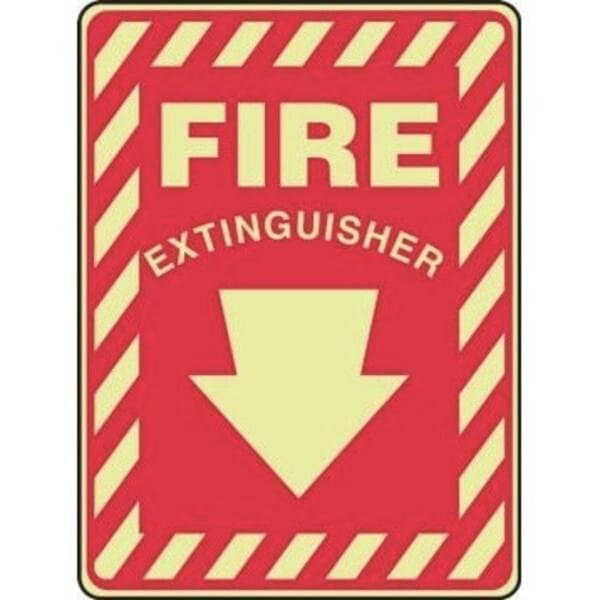 Accuform SAFETY SIGN FIRE EXTINGUISHER DOWN MLFX505GP MLFX505GP - main